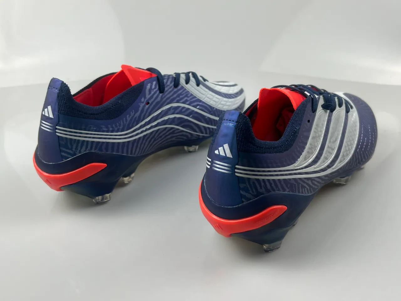 Adidas Nanostrike+ নেভি ব্লু সিলভার লাল ফার্ম গ্রাউন্ড ফুটবল জুতো 3