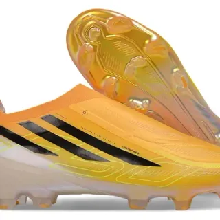 Adidas Naranja Negro Zapatillas de Fútbol Collar de Calcetín Tacones Moldurados para Campo Firme
