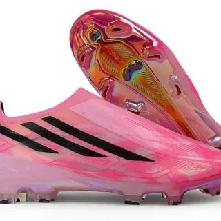 Adidas Rosa Negro Iridiscente Holográfico Upper Sock-Fit Collar Superficie Firme Zapatos de Fútbol