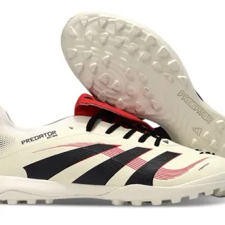 Adidas Predator 米色黑色 低帮 合成鞋面 锥形钉 Turf 足球鞋