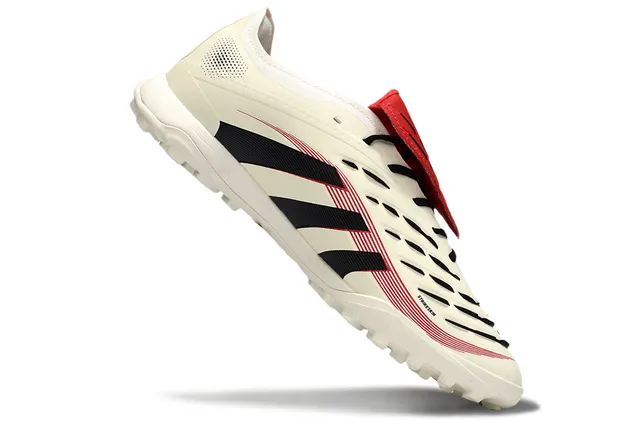 Adidas Predator Beige Black Low-Cut Synthetic Upper Conical Studs Turf Soccer Shoes 2