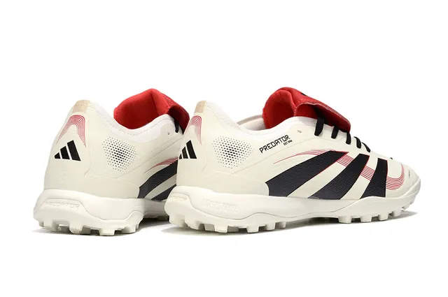 Adidas Predator Beige Black Low-Cut Synthetic Upper Conical Studs Turf Soccer Shoes 3