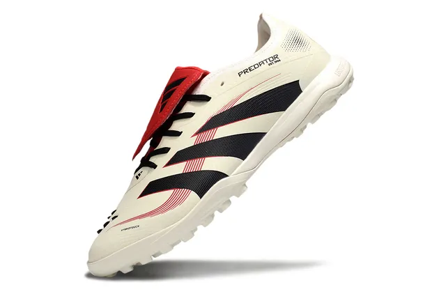 Adidas Predator Beige Black Low-Cut Synthetic Upper Conical Studs Turf Soccer Shoes 7