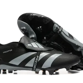 Adidas Predator Negro y Plata Botas de Fútbol para Tierra Firme