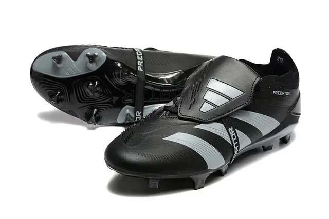 Adidas Predator Negro y Plata Botas de Fútbol para Tierra Firme 7