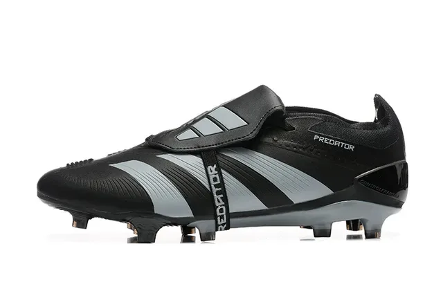 Adidas Predator Negro y Plata Botas de Fútbol para Tierra Firme 10