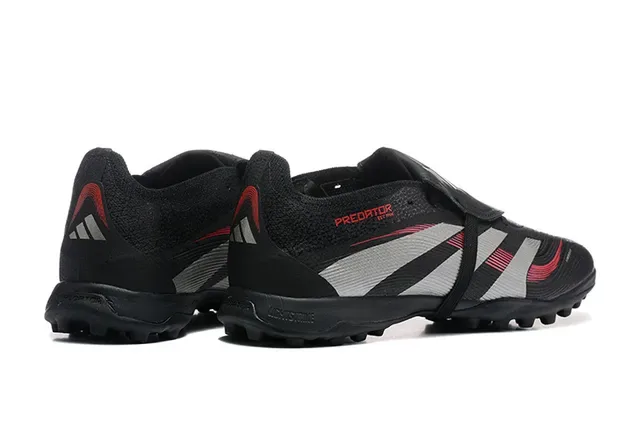 Adidas Predator Noir Rouge Low-Cut Upper Synthétique Turf Chaussures de Football 2