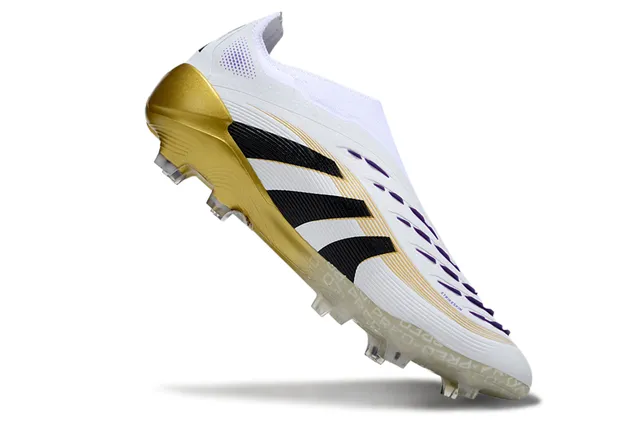 Adidas Predator White Black Gold Firm-Ground Chaussures de football 2