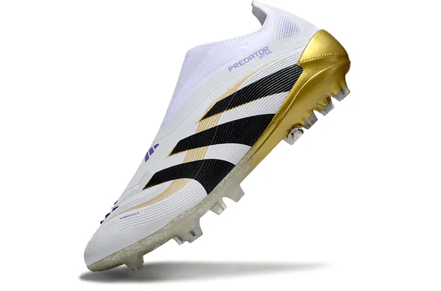 Adidas Predator White Black Gold Firm-Ground Chaussures de football 3