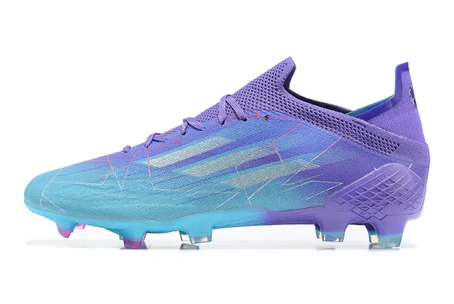 Adidas বেগুনি নীল লো-কাট সক-ফিট কলার গ্রেডিয়েন্ট উপরের ফার্ম গ্রাউন্ড ফুটবল জুতা 10