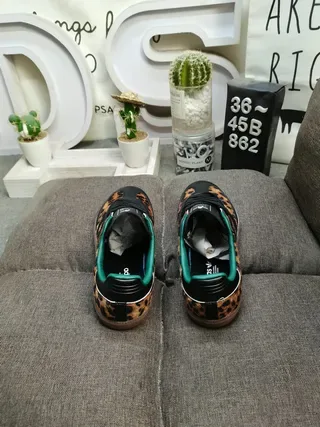 Adidas Samba Estampado de Leopardo Negro Teal Goma Zapatillas Lifestyle 8
