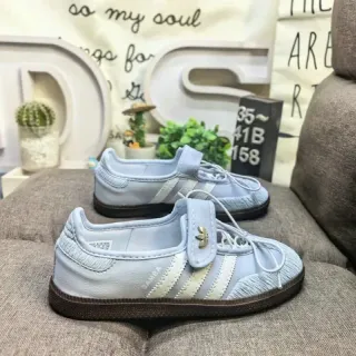 Adidas Samba حذاء رياضي أسلوب حياة أزرق فاتح جلد صناعي