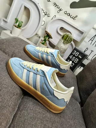 Adidas Samba OG Tênis Lifestyle Camurça Azul Claro 7