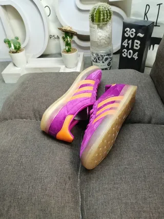 Adidas Samba Tênis Lifestyle de Camurça Roxo e Laranja 6