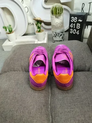 Adidas Samba Tênis Lifestyle de Camurça Roxo e Laranja 8