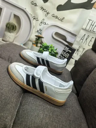 Adidas Samba Red Suede T-Strap Lifestyle Sneakers 17