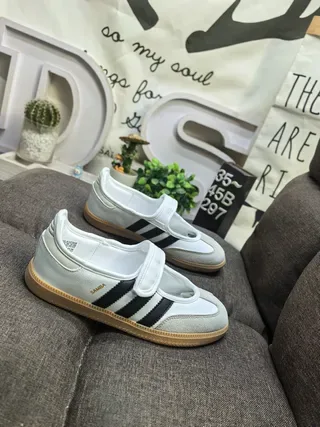 Adidas Samba Red Suede T-Strap Lifestyle Sneakers 19