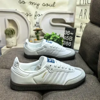 Adidas Samba أبيض وأسود أحذية رياضية أسلوب حياة