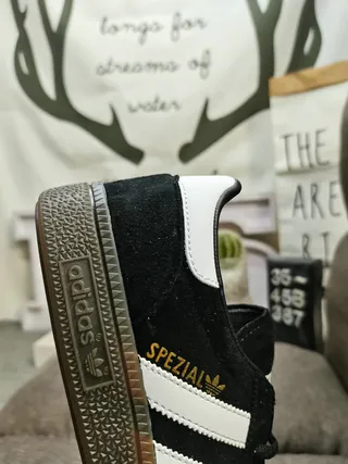 Adidas Spezial Tênis Lifestyle de Camurça Preto e Branco 3