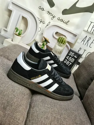 Adidas Spezial Tênis Lifestyle de Camurça Preto e Branco 9