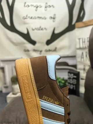 Adidas Spezial Zapatillas Lifestyle de Ante Marrón y Azul Claro 3