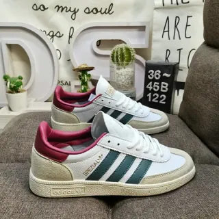 Adidas Spezial أبيض بيج أخضر ماجنطا حياة أسلوب رياضي