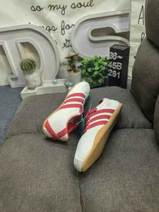 Adidas Spezial Tênis Lifestyle Branco Vermelho Sem Cadarço Fechamento Com Alça Three Stripes 6