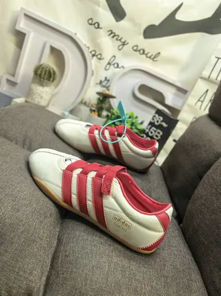 Adidas Spezial Tênis Lifestyle Branco Vermelho Sem Cadarço Fechamento Com Alça Three Stripes 7