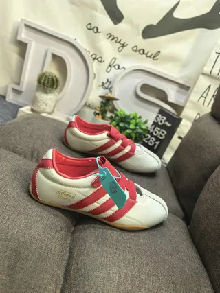 Adidas Spezial Tênis Lifestyle Branco Vermelho Sem Cadarço Fechamento Com Alça Three Stripes 9