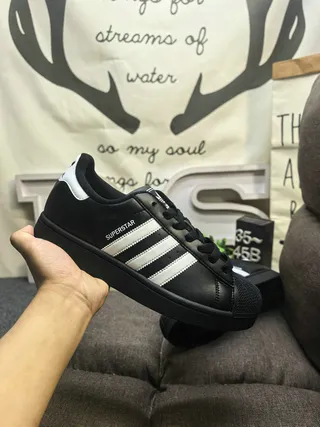 Adidas Superstar Black and White Lifestyle Sneakers 5
