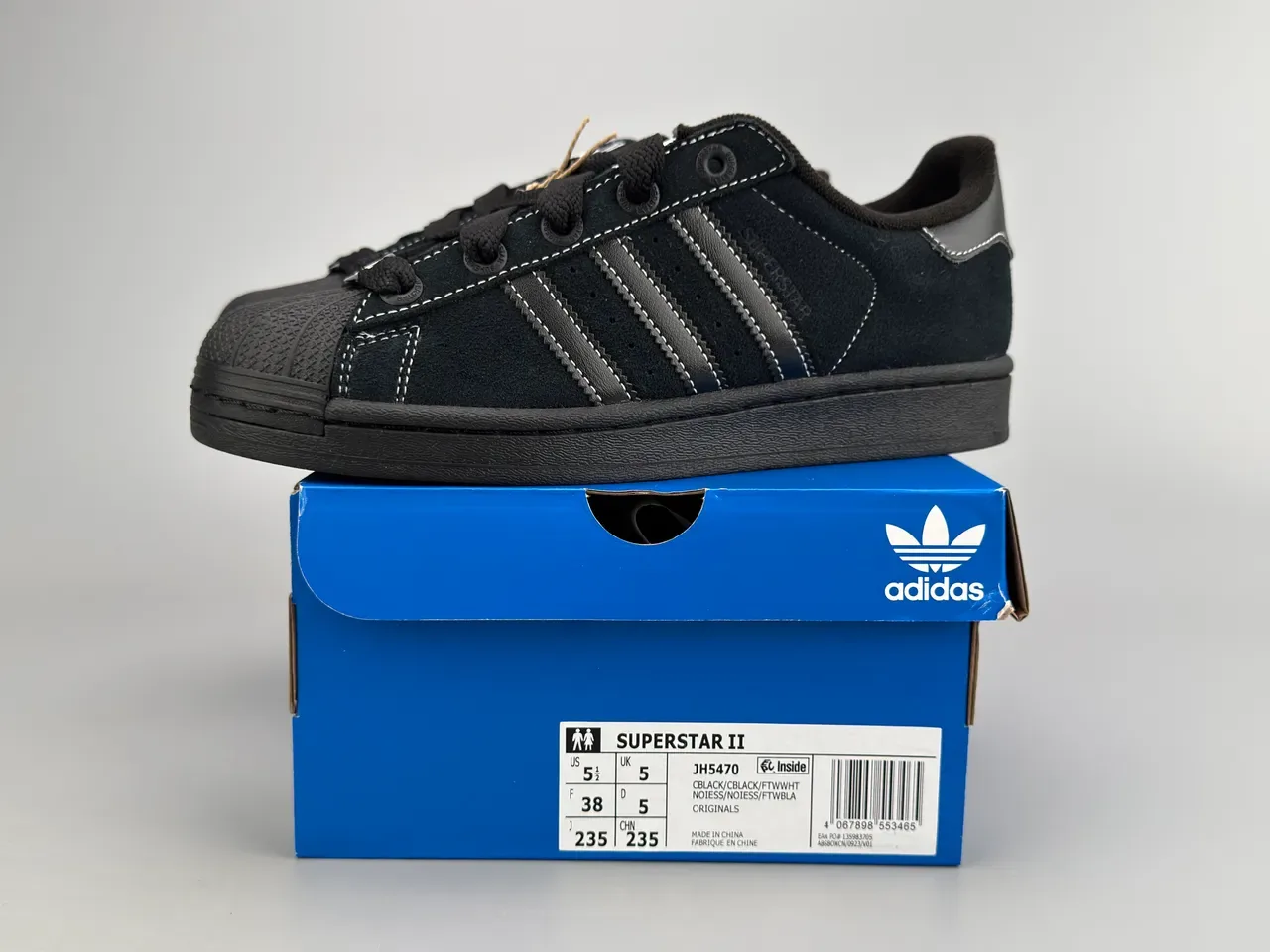 Adidas Superstar Tênis Lifestyle de Camurça Preto 4