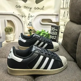 Adidas Superstar أحذية رياضية أسود أبيض جوم أسلوب حياة