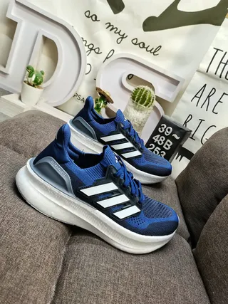 Adidas Ultraboost Blue and White Running Shoes 9