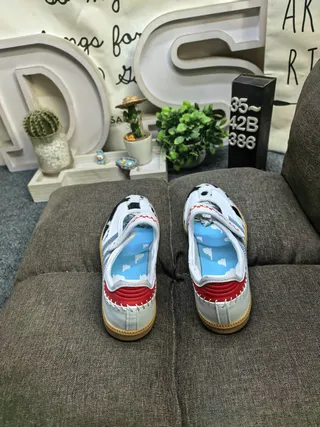 Adidas White Black Laceless Cow-Print Accent Mary Jane Shoes 8