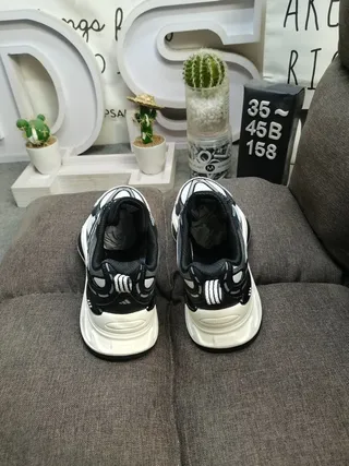Adidas White Black Platform Sole Asymmetric Three-Stripe Overlay Chunky Sneakers 8