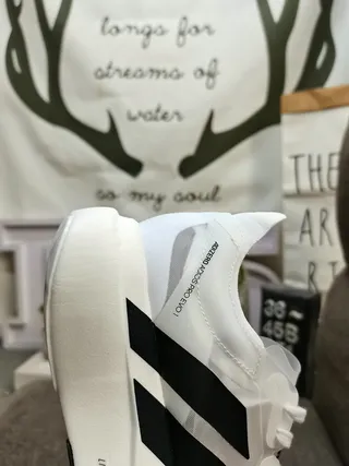 أديداس أبيض أسود silhouette streamlined شفاف كعب overlay lifestyle sneakers 3
