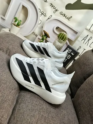 أديداس أبيض أسود silhouette streamlined شفاف كعب overlay lifestyle sneakers 7