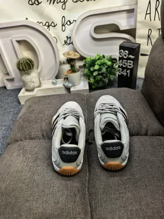 Adidas Chaussures Lifestyle Blanc et Vert Haut Matelassé Trois Rayures 8