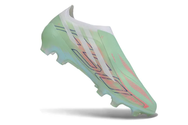 Adidas X Verde Rosa Sin Cordones Ajuste Calcetín Iridiscente Translucido Superior Firm-Ground Zapatos de Fútbol 2