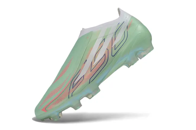 Adidas X Verde Rosa Sin Cordones Ajuste Calcetín Iridiscente Translucido Superior Firm-Ground Zapatos de Fútbol 3
