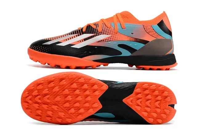 Adidas X Orange Black Chaussures de football low-cut maille synthétique et overlay pour turf 6