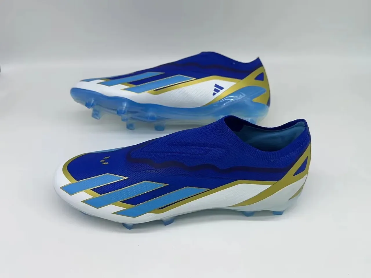 Adidas X Speedportal Blue White Gold Firm-Ground Soccer Shoes 2