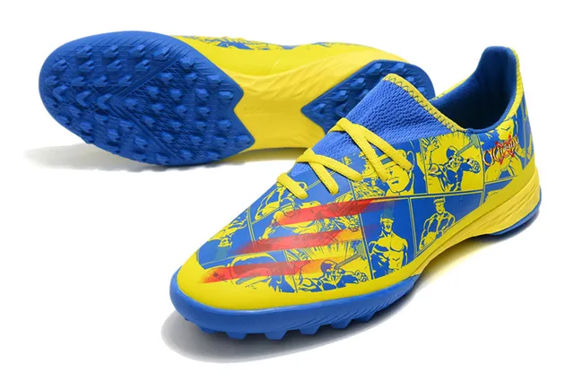 Adidas X Amarelo Preto Baixo Corte Upper Sintético Gradiente Overlay Malla Sapatos de Futebol Turf 11