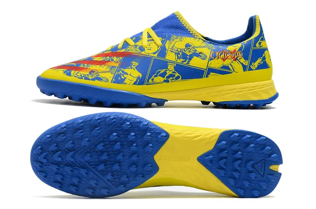 Adidas X Amarelo Preto Baixo Corte Upper Sintético Gradiente Overlay Malla Sapatos de Futebol Turf 14
