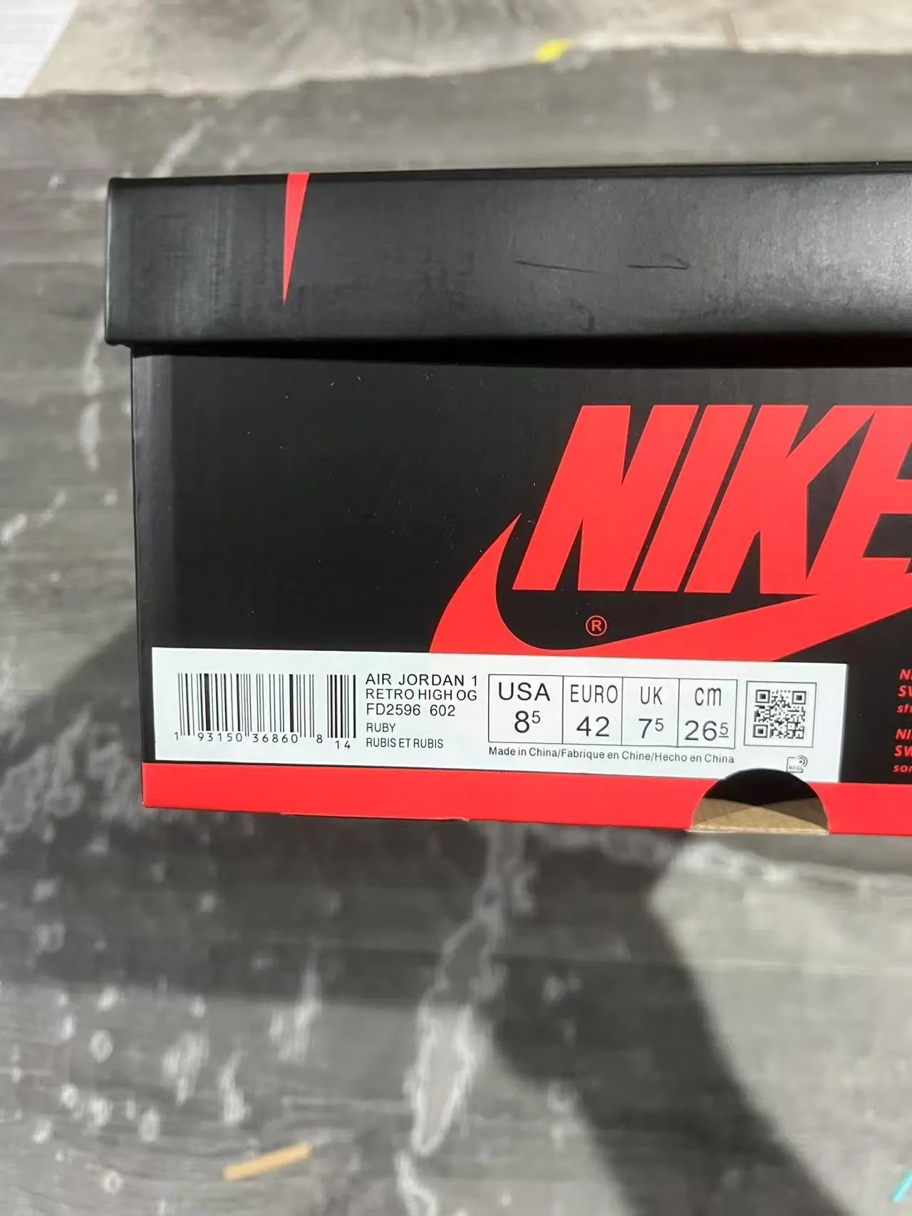 Tênis de basquete Air Jordan 1 High com glitter vermelho preto e branco 7