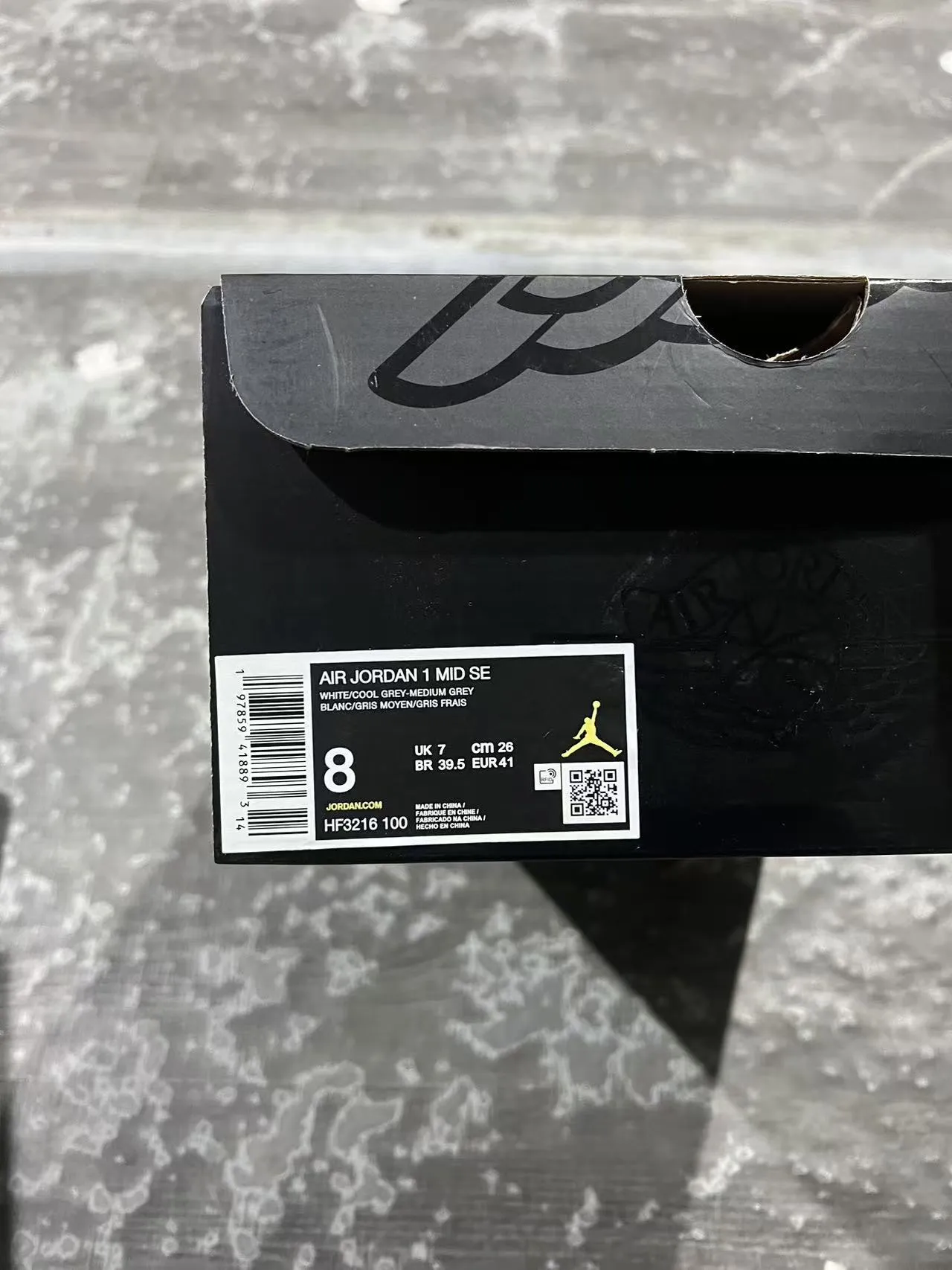 Air Jordan 1 هاي توب رمادي جلد لامع و جلد حذاء كرة السلة 10