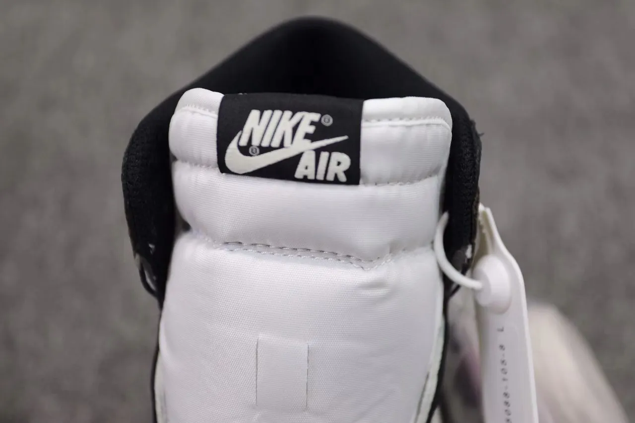 Tênis de basquete Air Jordan 1 High branco preto verde oliva 5