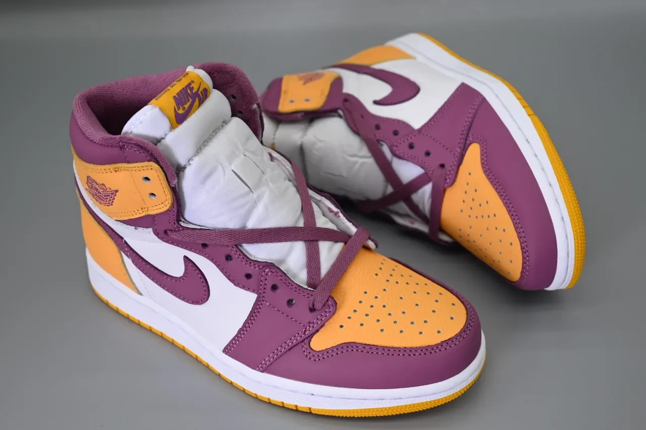Air Jordan 1 Purple Orange White Zapatos de baloncesto 2