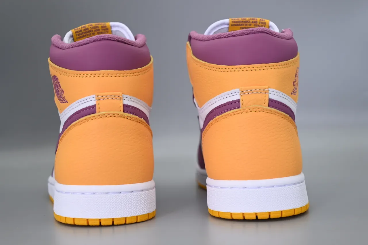 Air Jordan 1 Purple Orange White Zapatos de baloncesto 3