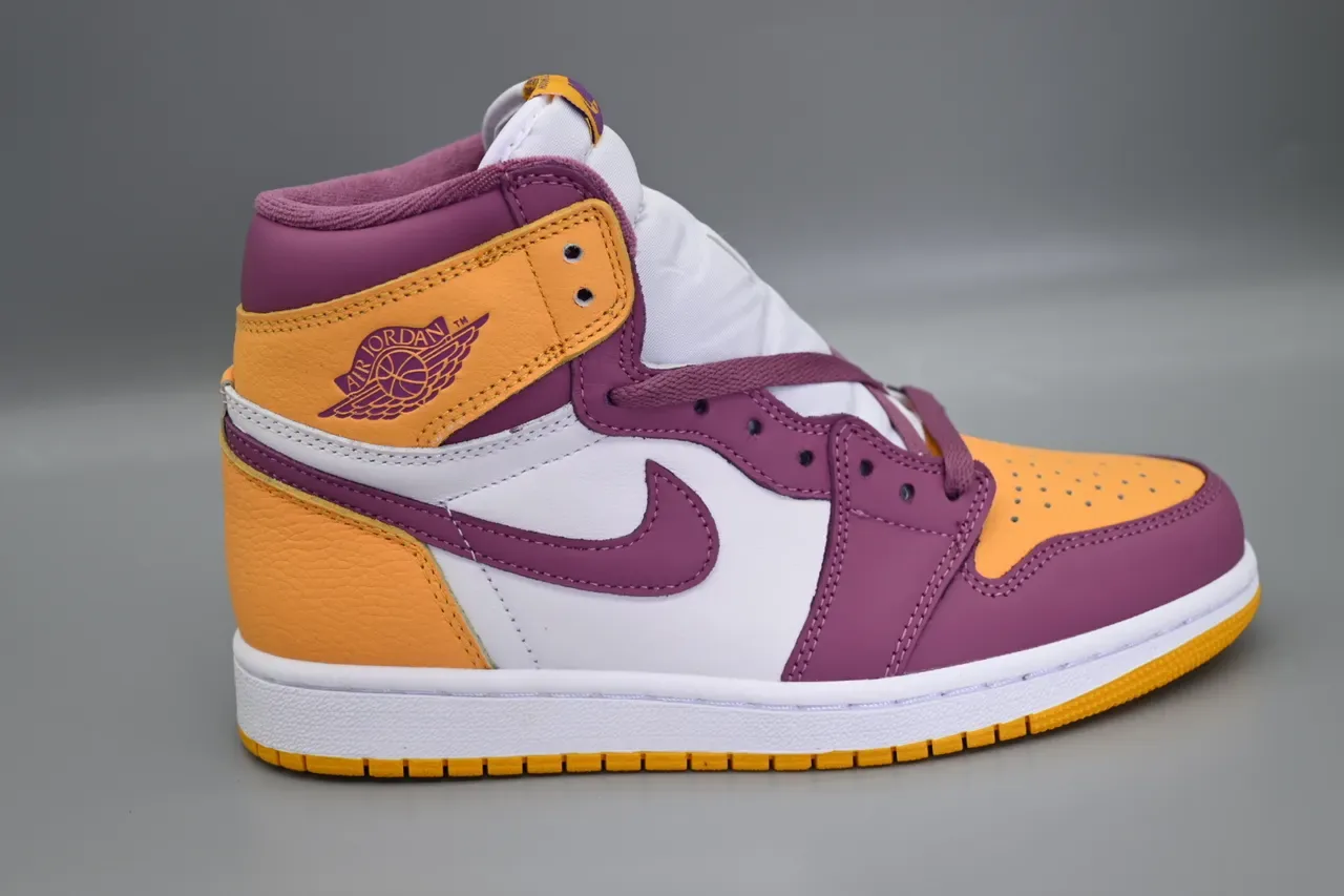 Air Jordan 1 Purple Orange White Zapatos de baloncesto 4